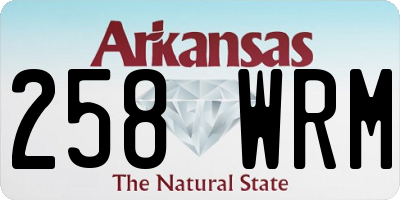 AR license plate 258WRM