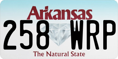 AR license plate 258WRP