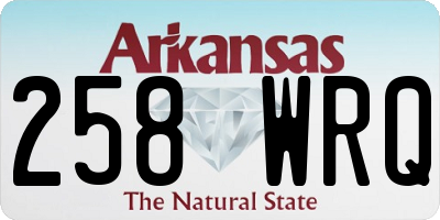 AR license plate 258WRQ