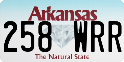 AR license plate 258WRR