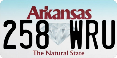 AR license plate 258WRU