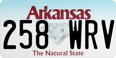 AR license plate 258WRV
