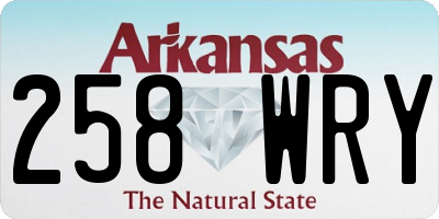 AR license plate 258WRY