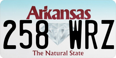 AR license plate 258WRZ