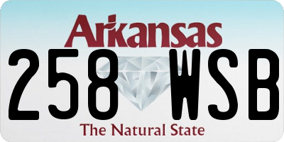 AR license plate 258WSB