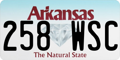 AR license plate 258WSC