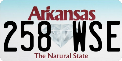 AR license plate 258WSE