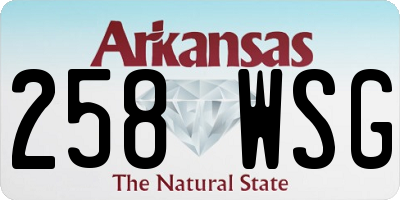 AR license plate 258WSG