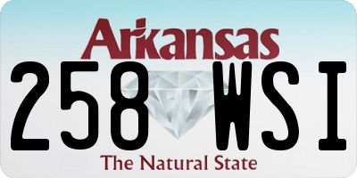 AR license plate 258WSI