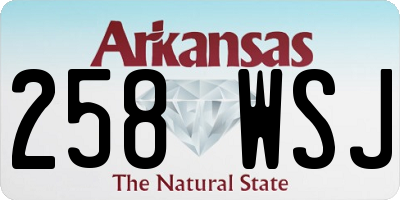AR license plate 258WSJ