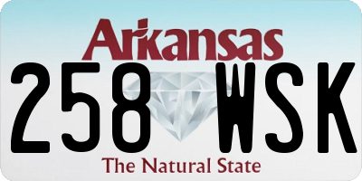 AR license plate 258WSK