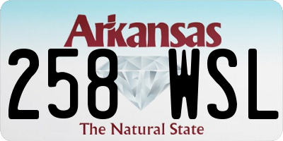 AR license plate 258WSL