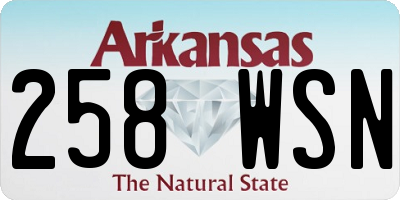 AR license plate 258WSN