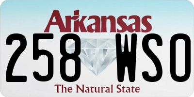 AR license plate 258WSO