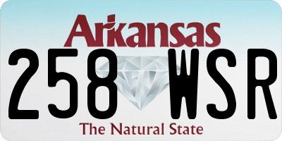 AR license plate 258WSR