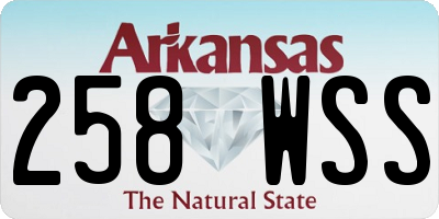 AR license plate 258WSS