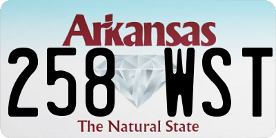 AR license plate 258WST