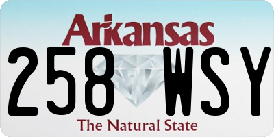 AR license plate 258WSY