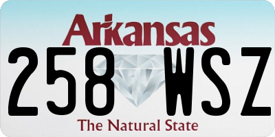 AR license plate 258WSZ