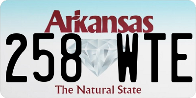 AR license plate 258WTE