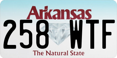 AR license plate 258WTF