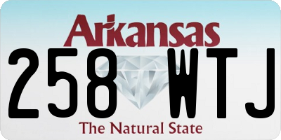 AR license plate 258WTJ