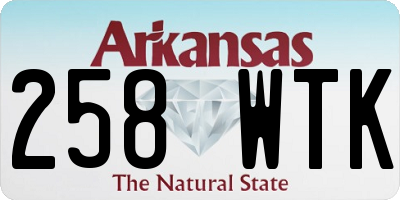 AR license plate 258WTK