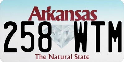 AR license plate 258WTM