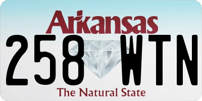AR license plate 258WTN