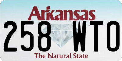 AR license plate 258WTO