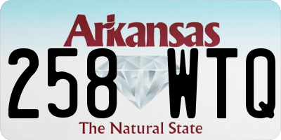 AR license plate 258WTQ