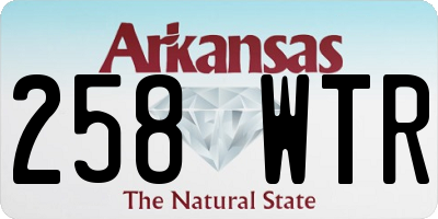 AR license plate 258WTR