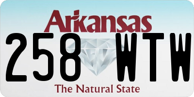 AR license plate 258WTW