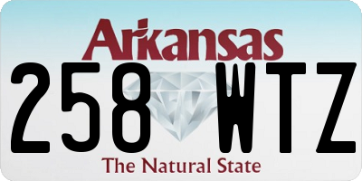 AR license plate 258WTZ