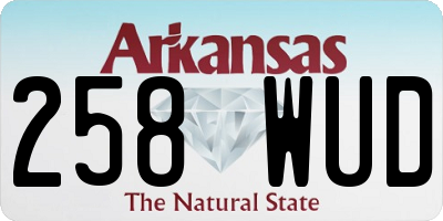 AR license plate 258WUD