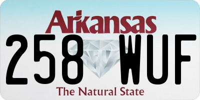 AR license plate 258WUF