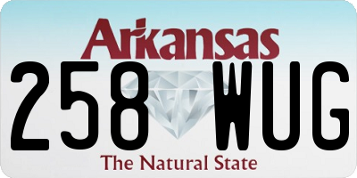 AR license plate 258WUG