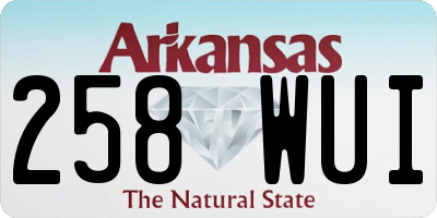 AR license plate 258WUI