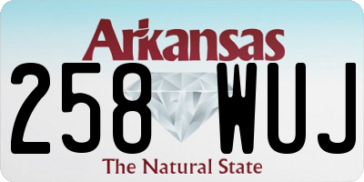 AR license plate 258WUJ