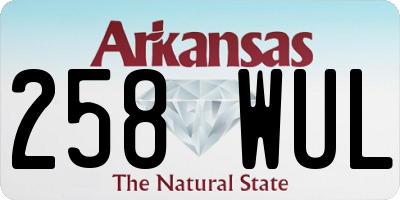 AR license plate 258WUL