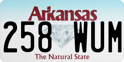AR license plate 258WUM