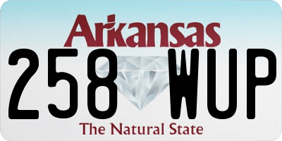AR license plate 258WUP