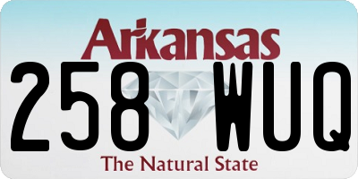 AR license plate 258WUQ