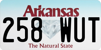 AR license plate 258WUT