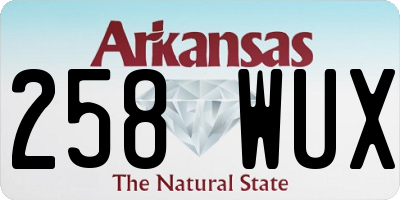 AR license plate 258WUX