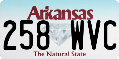 AR license plate 258WVC