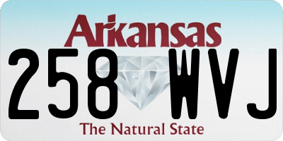 AR license plate 258WVJ