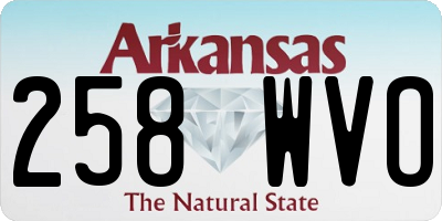 AR license plate 258WVO