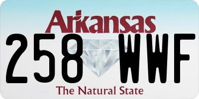 AR license plate 258WWF