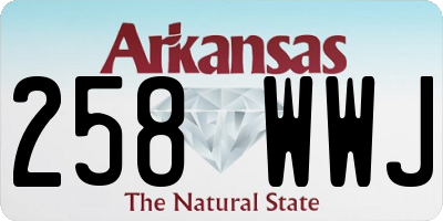 AR license plate 258WWJ